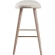 Saddle 25" Counter Stool in Cream Fabric & White Washed Wood (Set of 2)